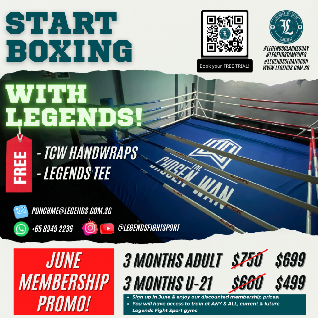 Legends boxing gym June promo IG